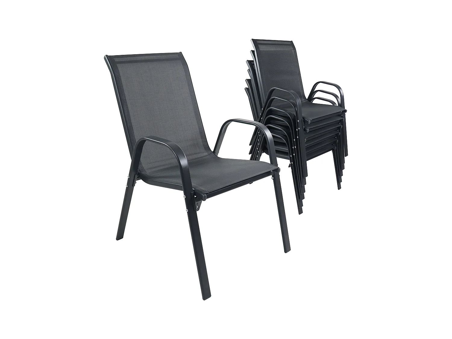 Garden chair Sonlas Anthracite H. 89 x W. 56 x D. 73 cm