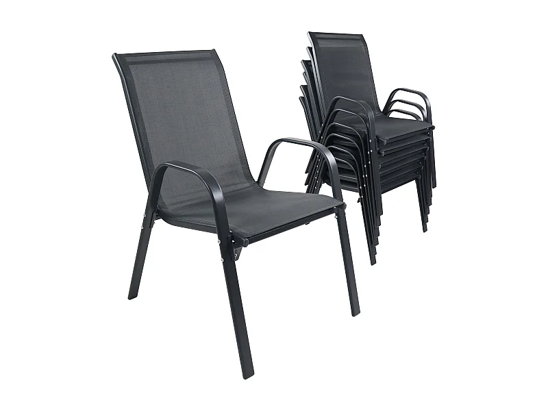 Garden chair Sonlas Anthracite H. 89 x W. 56 x D. 73 cm