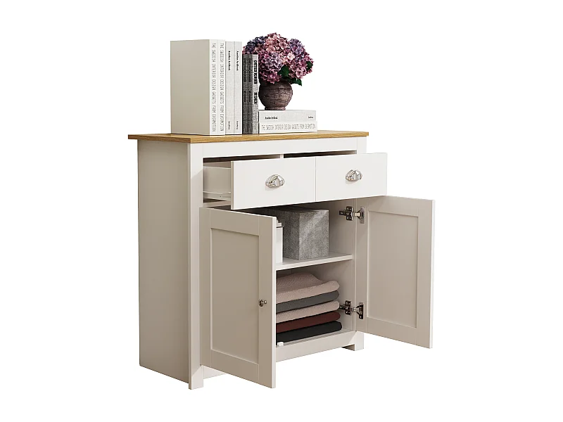 Chest of drawers & sideboards Balusa White H. 81 x W. 82 x D. 35 cm