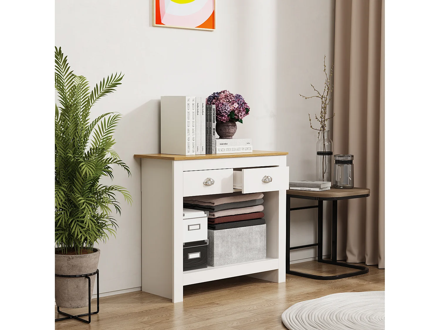 Holz Kommode Sideboard Schublade BalusaS