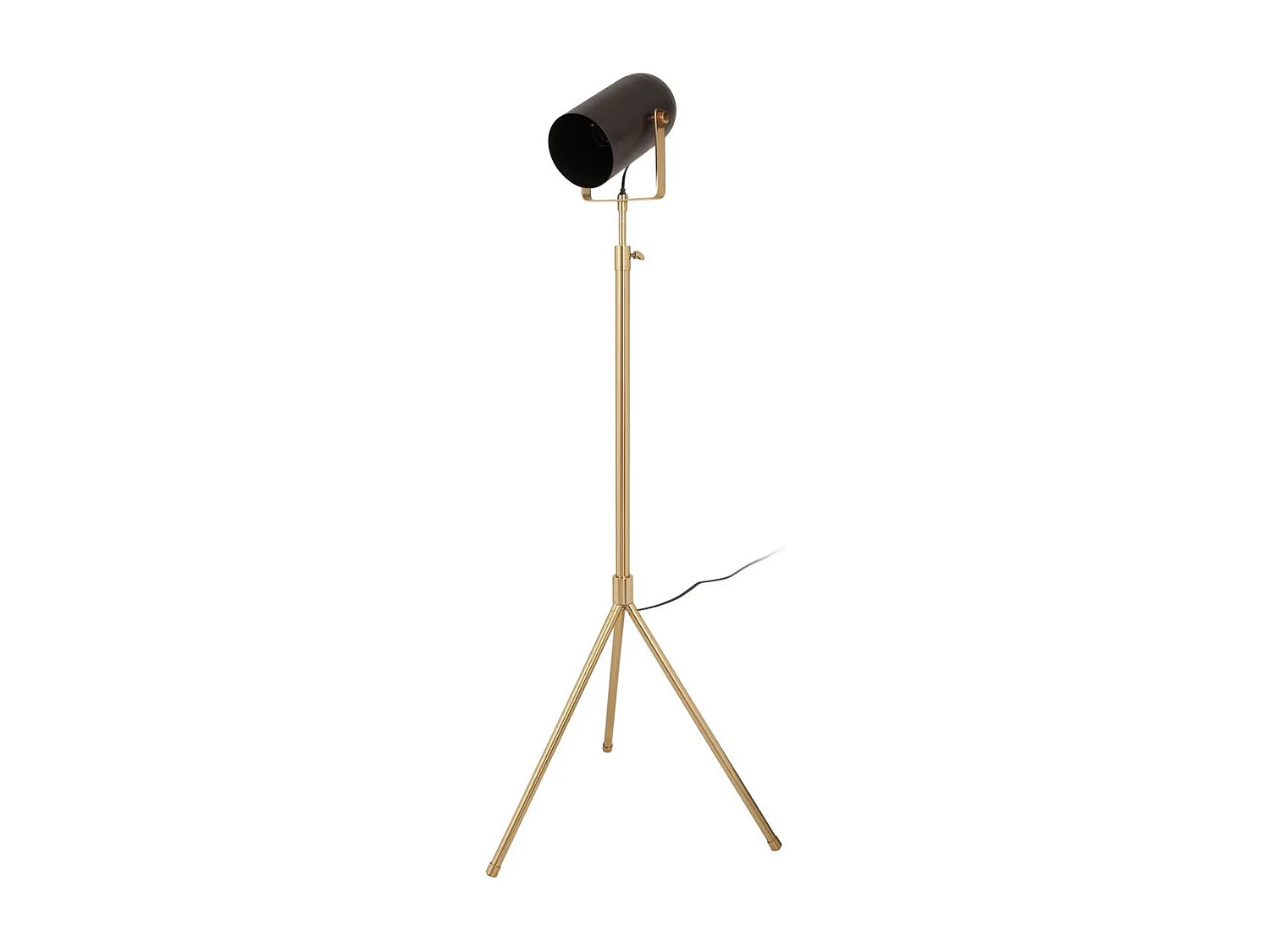 Lampadaire Industriel "Celeste" 163cm Noir & Or