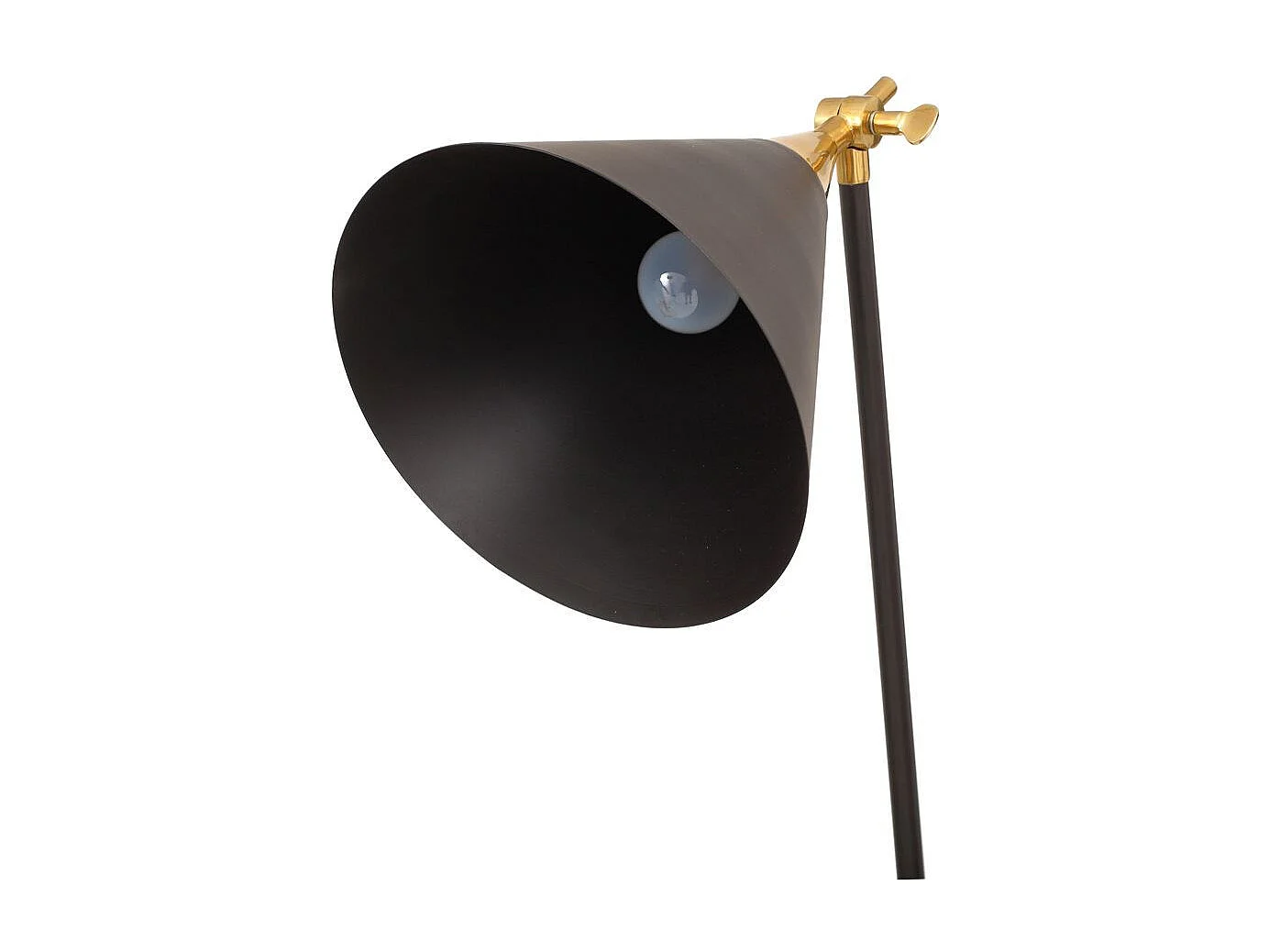 Lampadaire Industriel "Celeste" 148cm Noir & Or