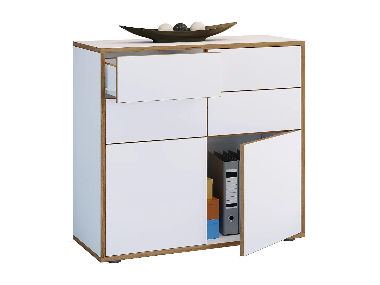 Chest of drawers & sideboards Salia White H. 74 x W. 100 x D. 33 cm