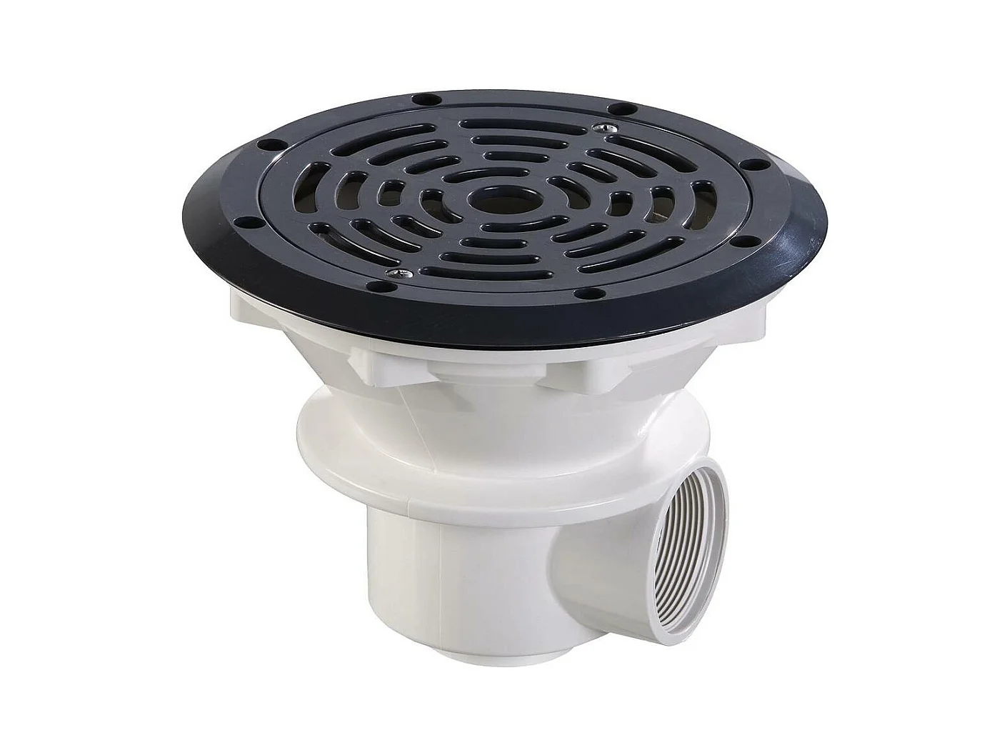 Bonde de fond  Ø 210 mm avec grille ABS "Parker" - Gris anthracite