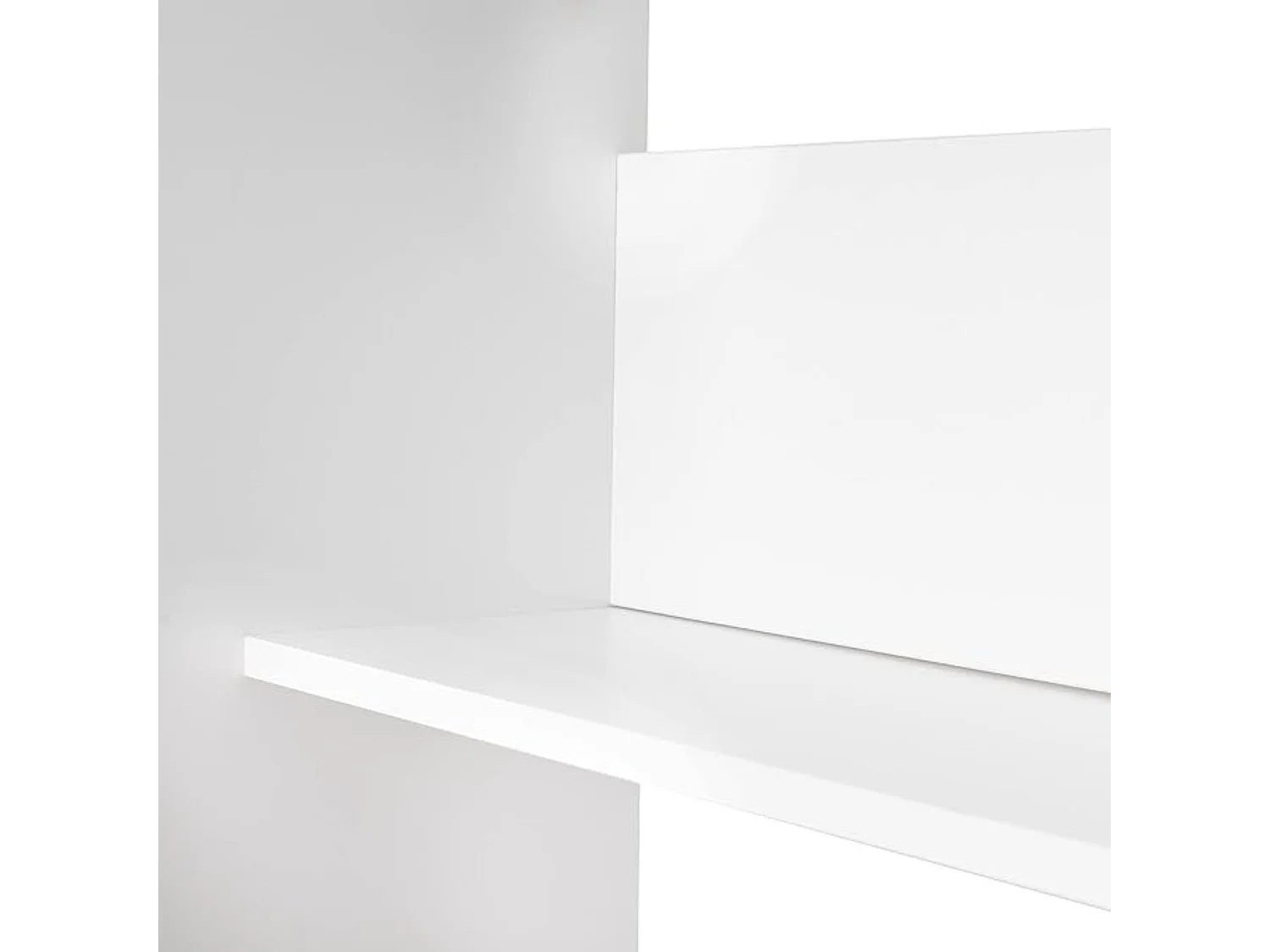 Mesa de Escritorio, Mesas para Ordenador, Acabada en Blanco, Mesa para Pc con balda interior, Medidas: 90 cm (Ancho) x 49,5 cm (Fondo) x 77 cm (Alto) - Meyvaser