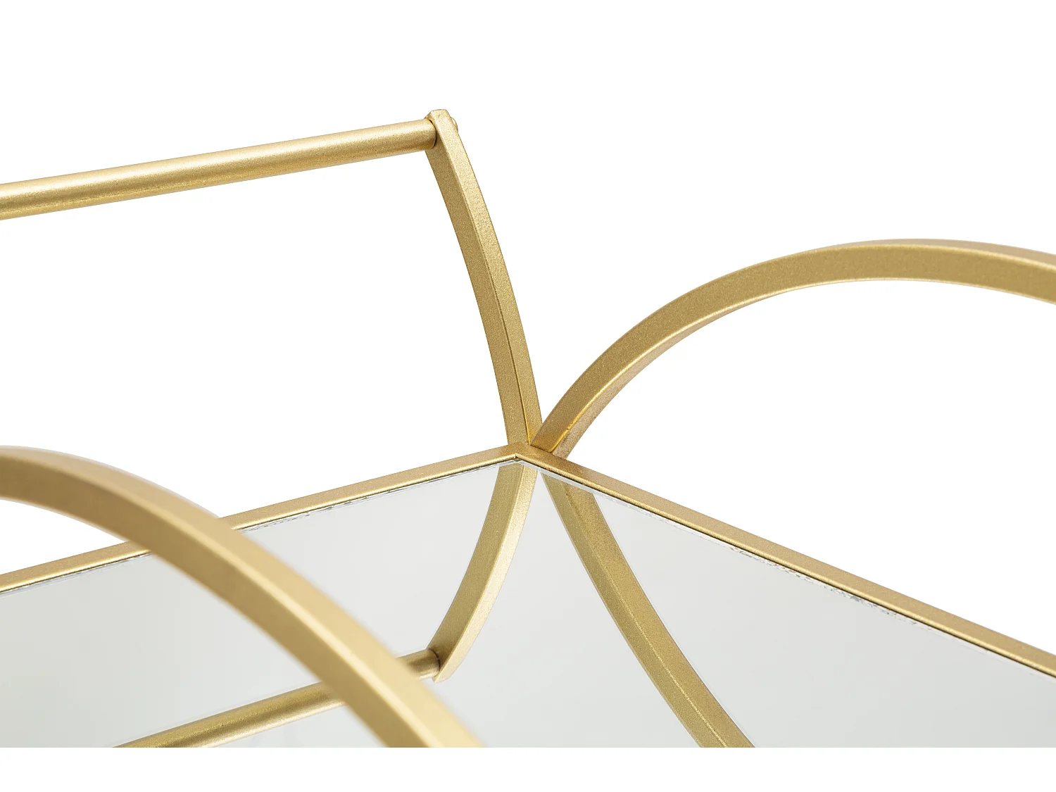 Desserte de Cuisine Ronde 2 Niveaux "Alma" 78cm Or