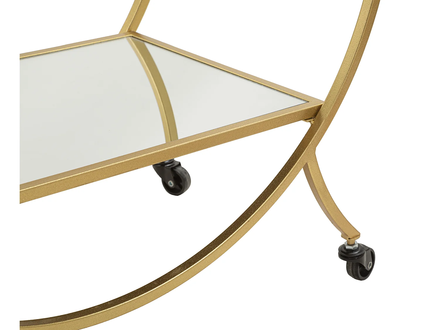 Desserte de Cuisine Ronde 2 Niveaux "Alma" 78cm Or