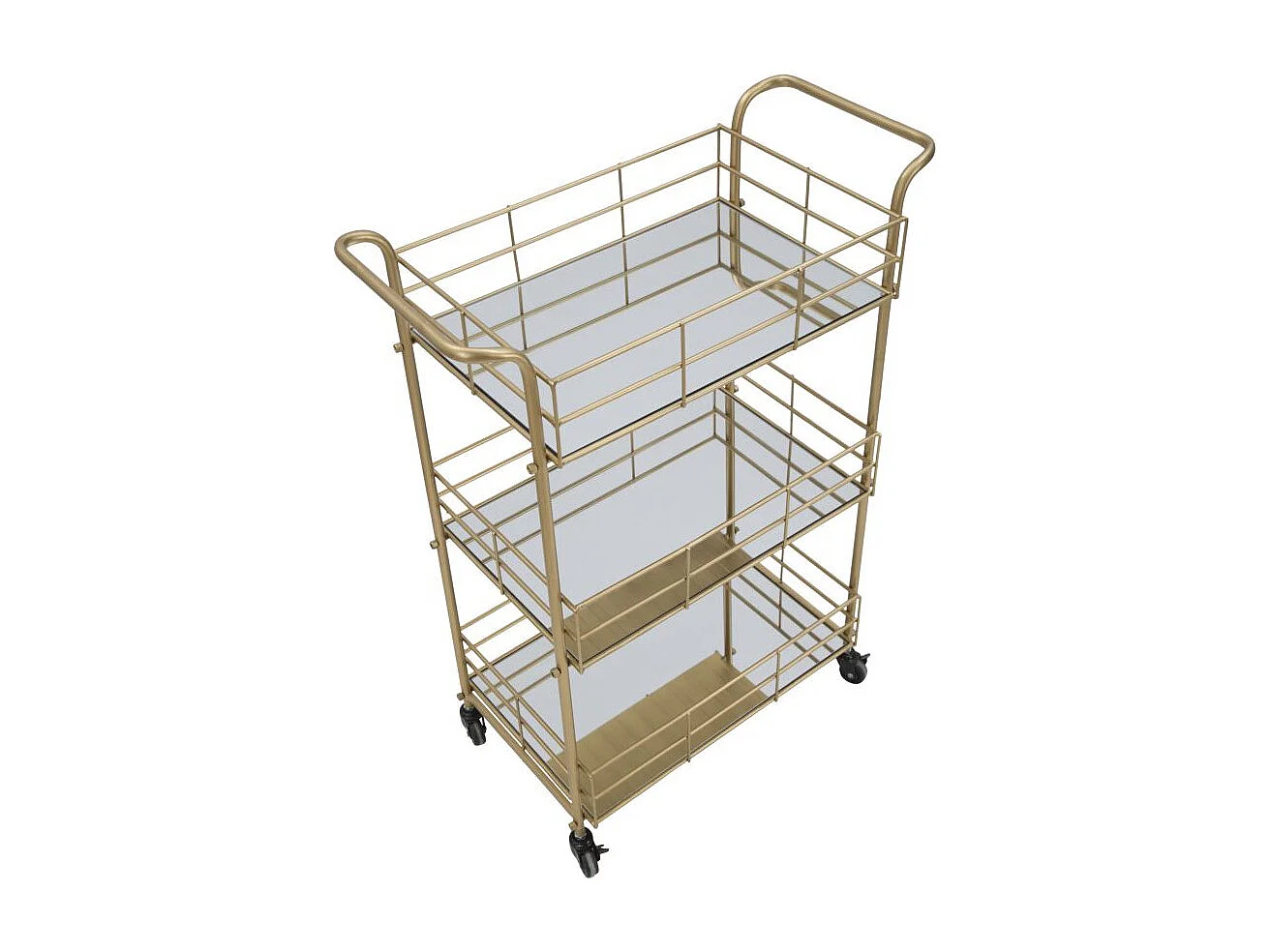 Desserte Design 3 Niveaux "Glamour" 80cm Or