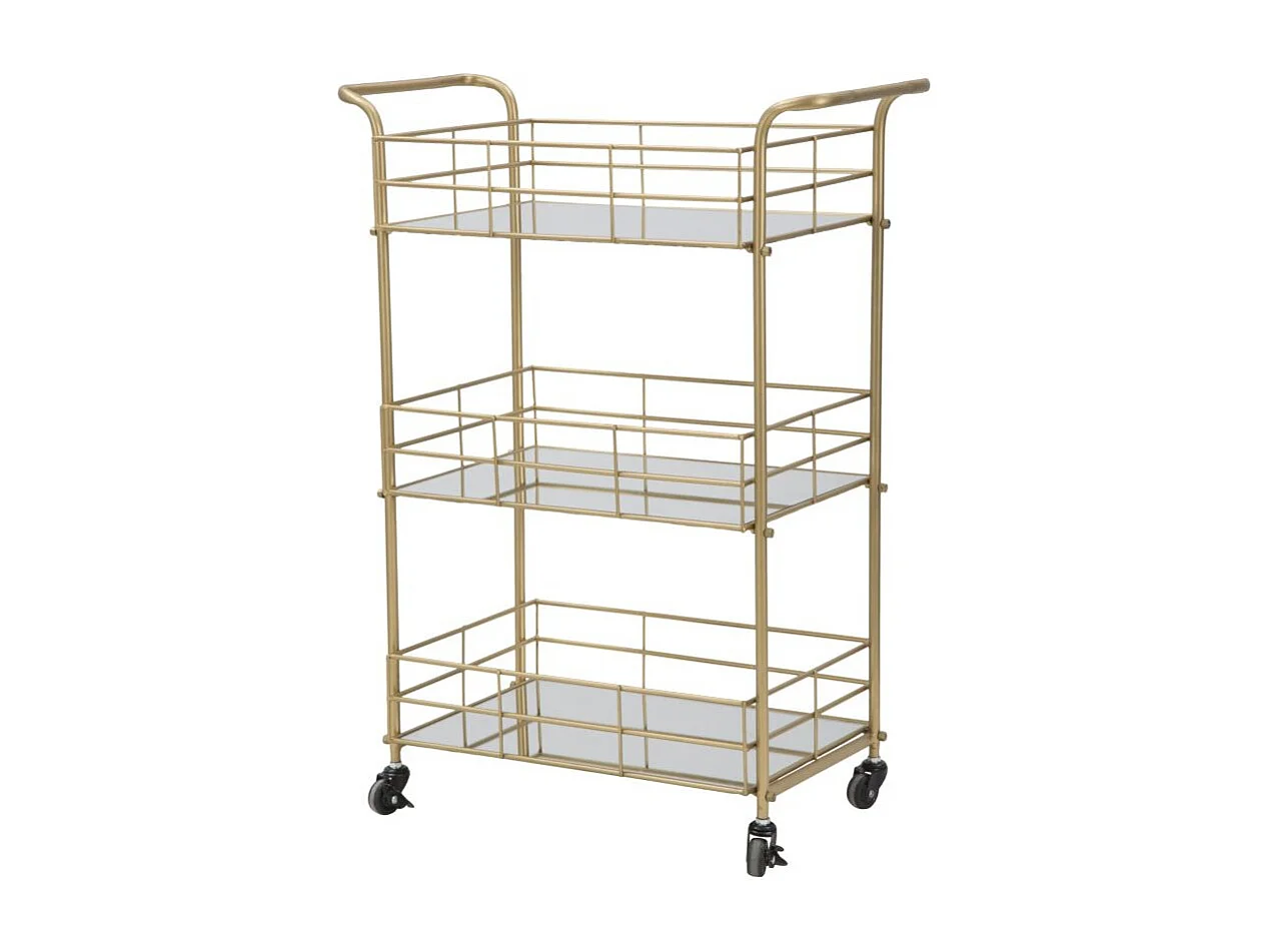 Desserte Design 3 Niveaux "Glamour" 80cm Or