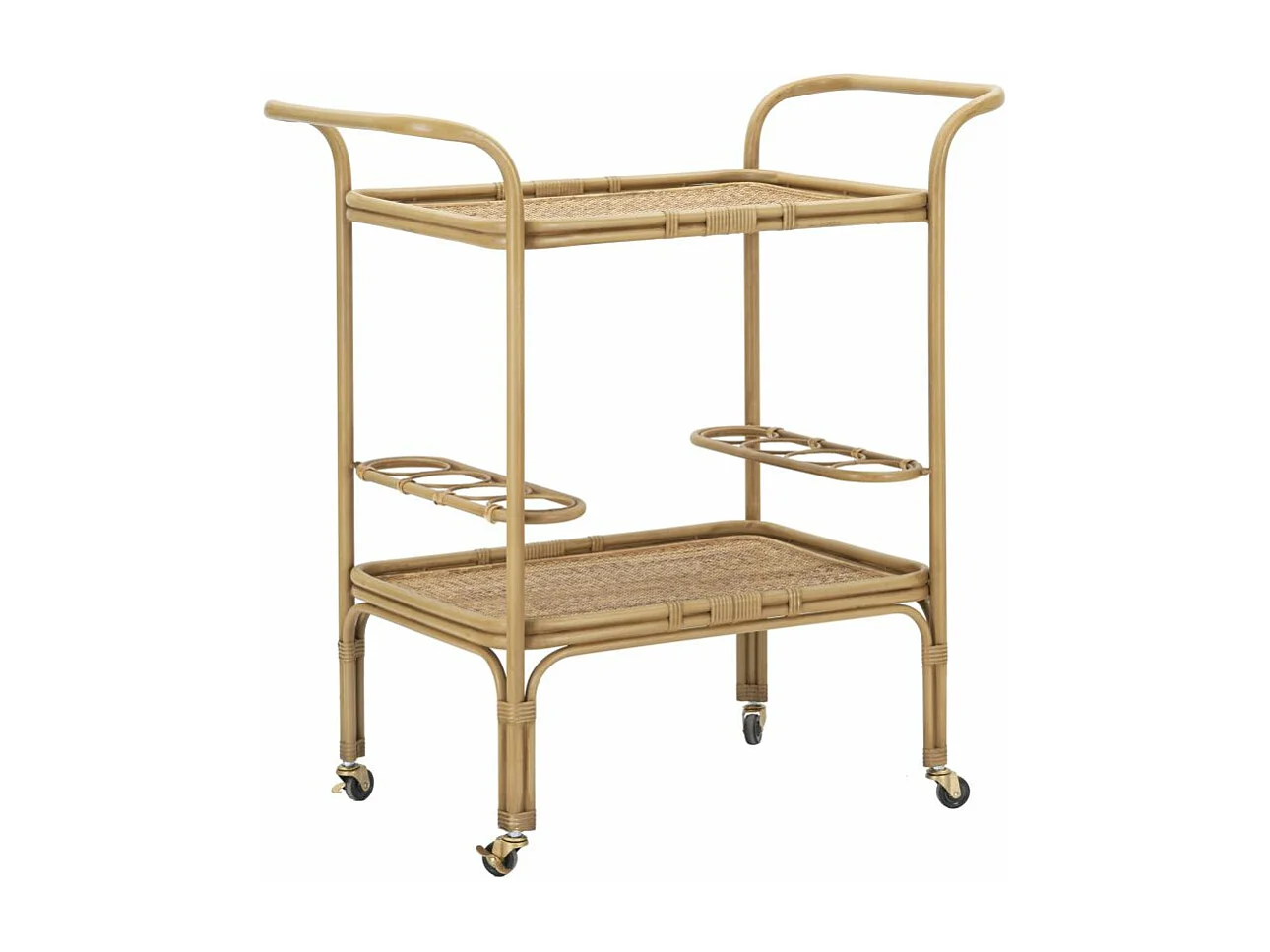 Carrello in metallo marrone cm 83x46x87,5