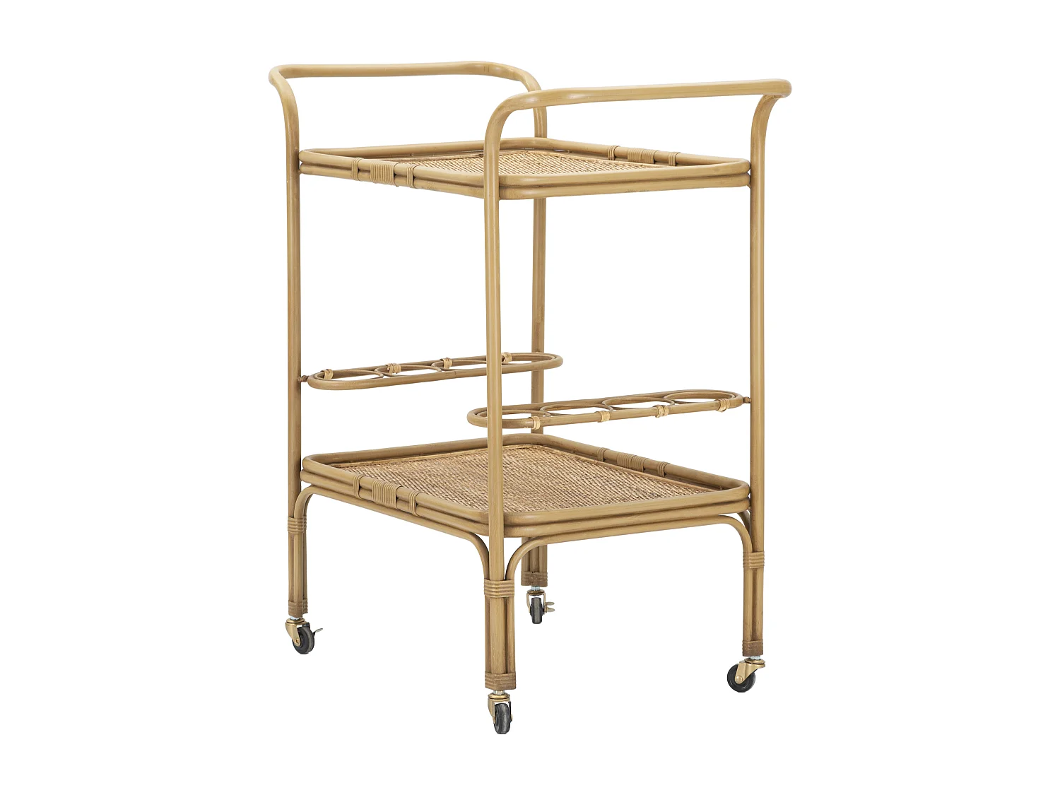 Carrello in metallo marrone cm 83x46x87,5