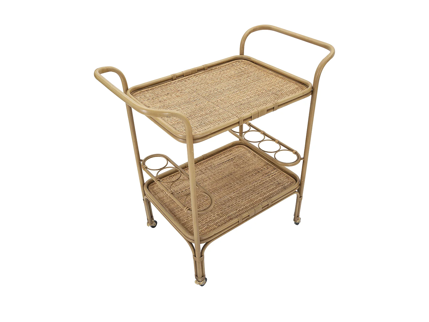 Carrello in metallo marrone cm 83x46x87,5