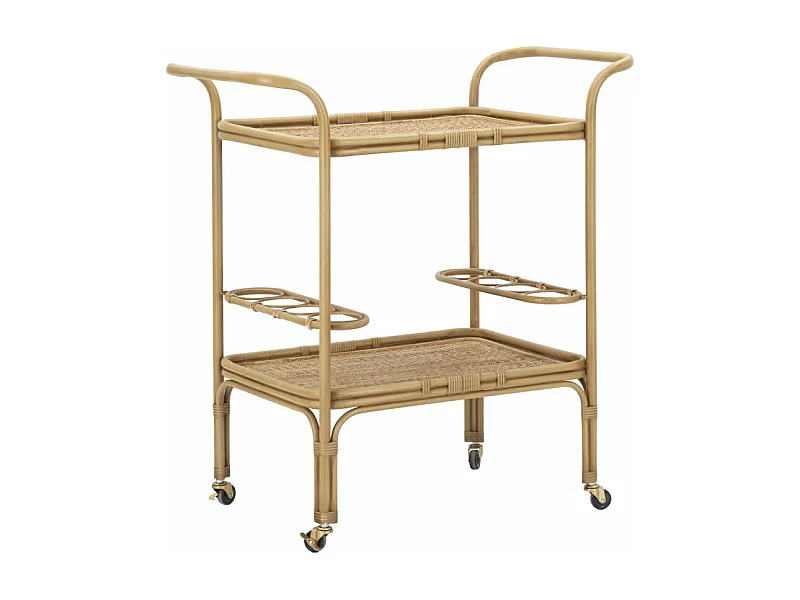 Carrello in metallo marrone cm 83x46x87,5