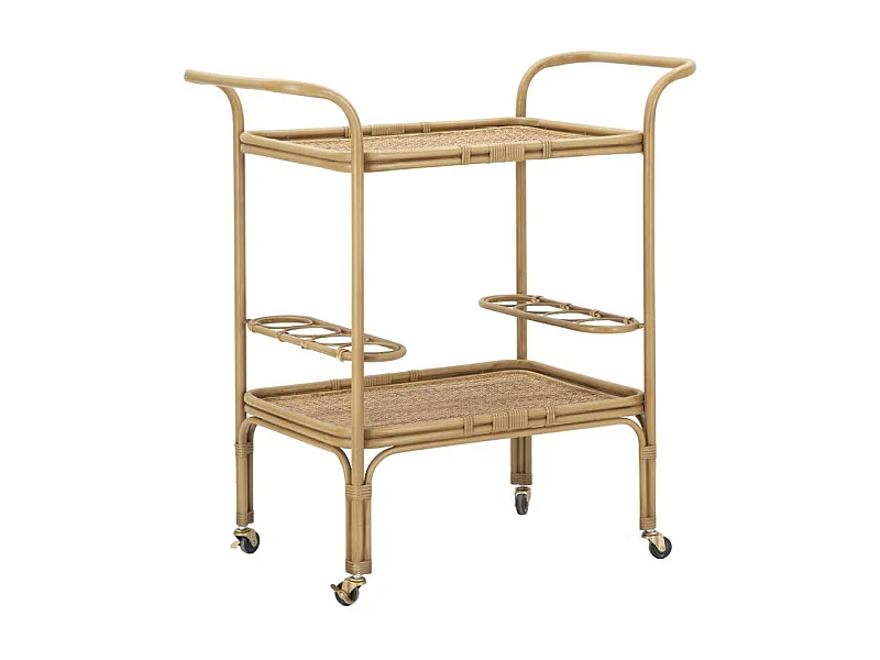 Desserte de Cuisine 2 Niveaux "Panama" 87cm Naturel