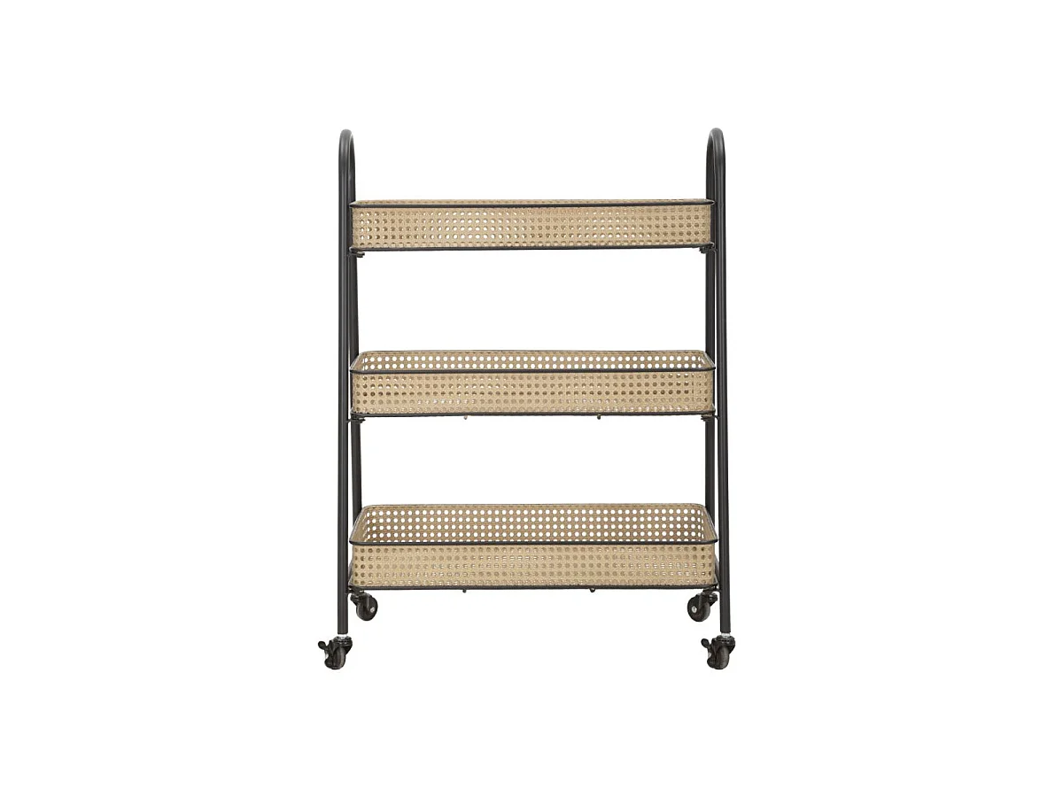 Carrito auxiliar de cocina de metal con 3 estantes Fuji