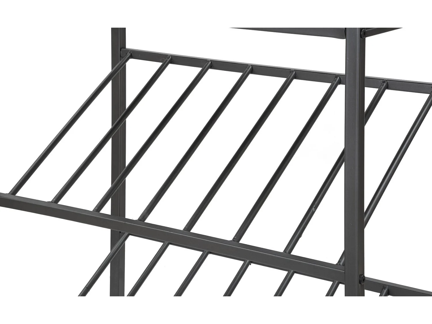Meuble en métal noir avec tiroir et porte-bouteille 68x37x165 cm