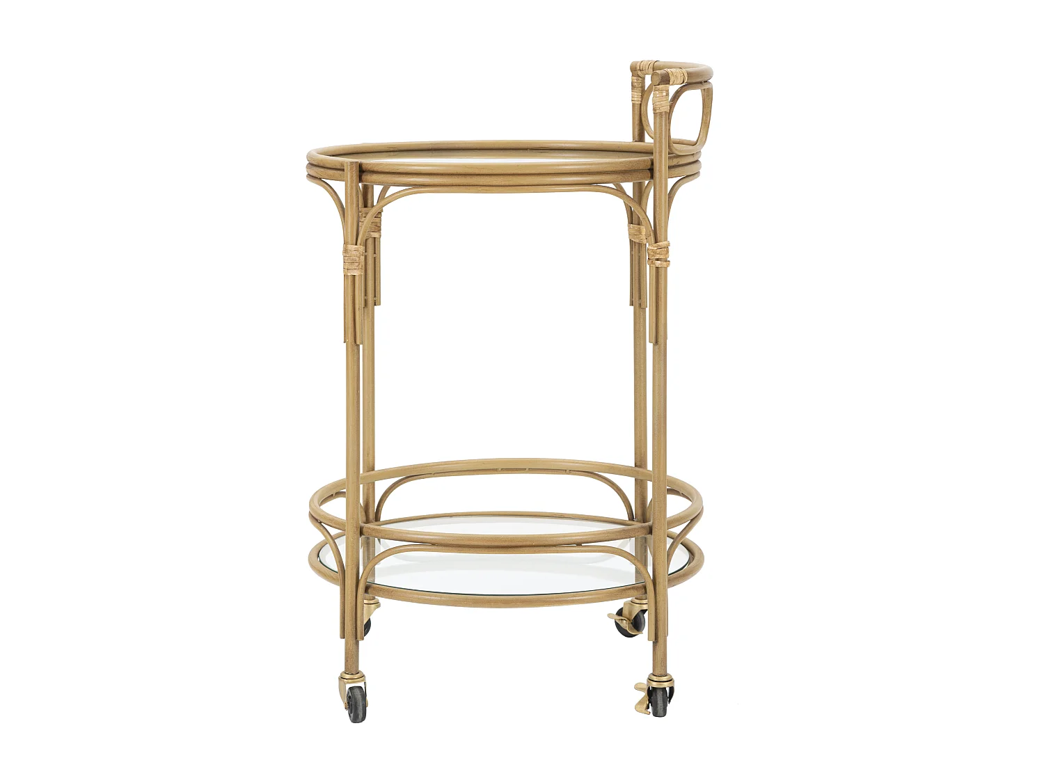 Desserte de Cuisine 2 Niveaux "Panama" 74cm Naturel