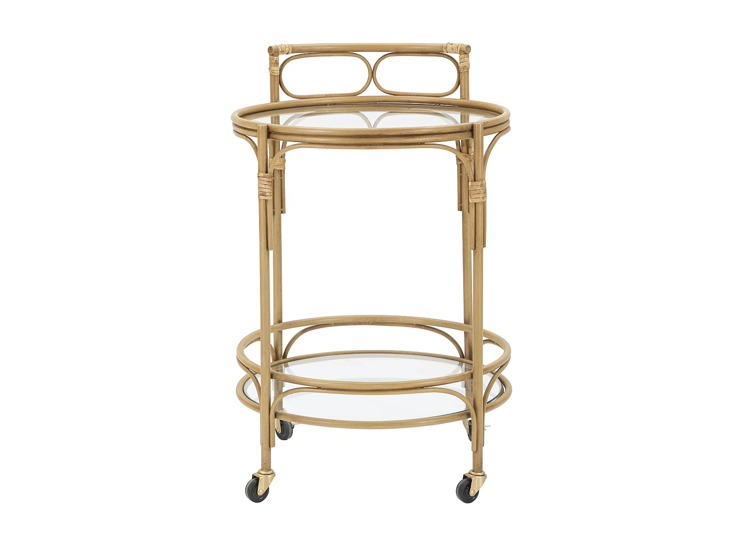 Desserte de Cuisine 2 Niveaux "Panama" 74cm Naturel