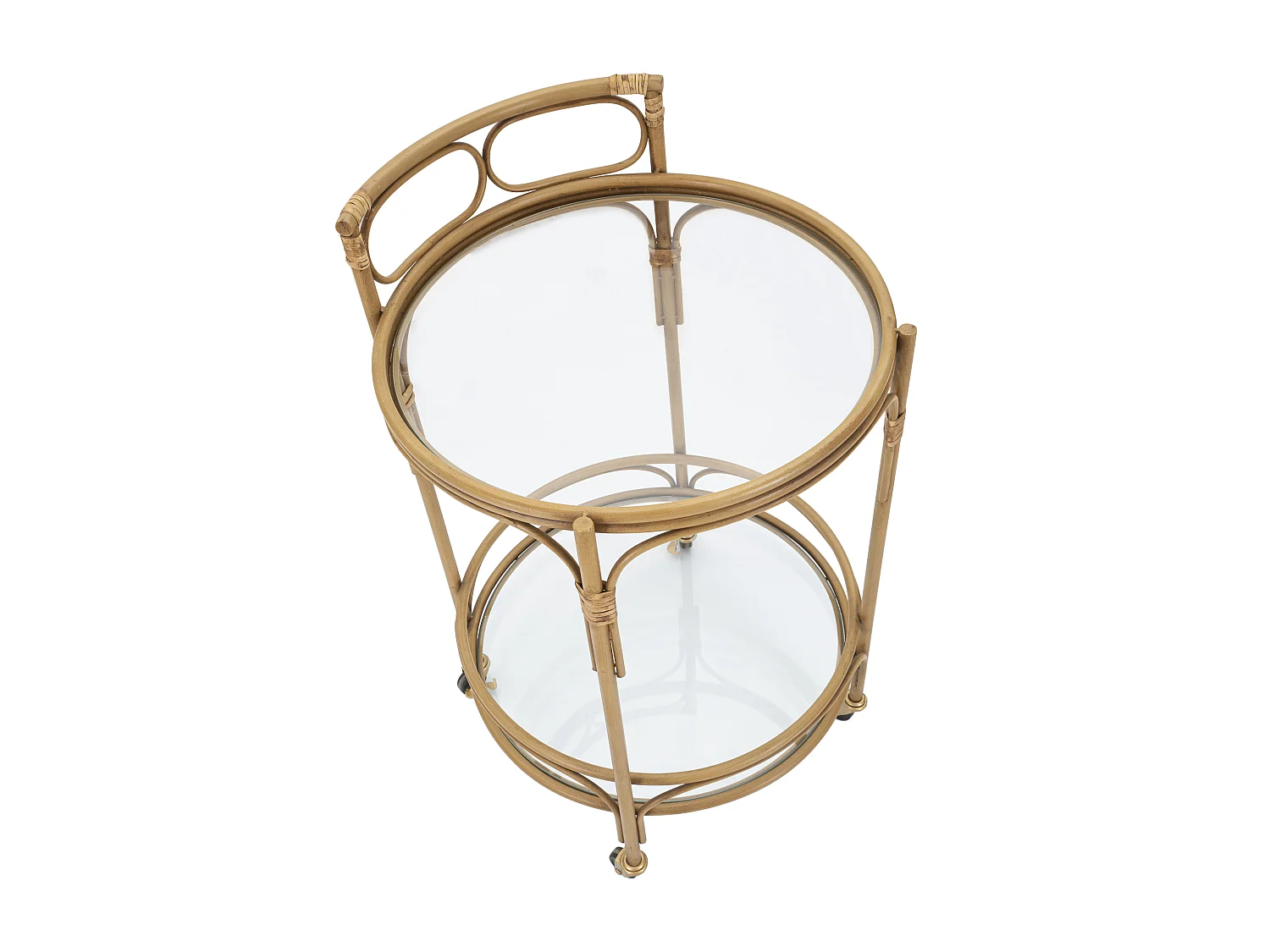 Desserte de Cuisine 2 Niveaux "Panama" 74cm Naturel