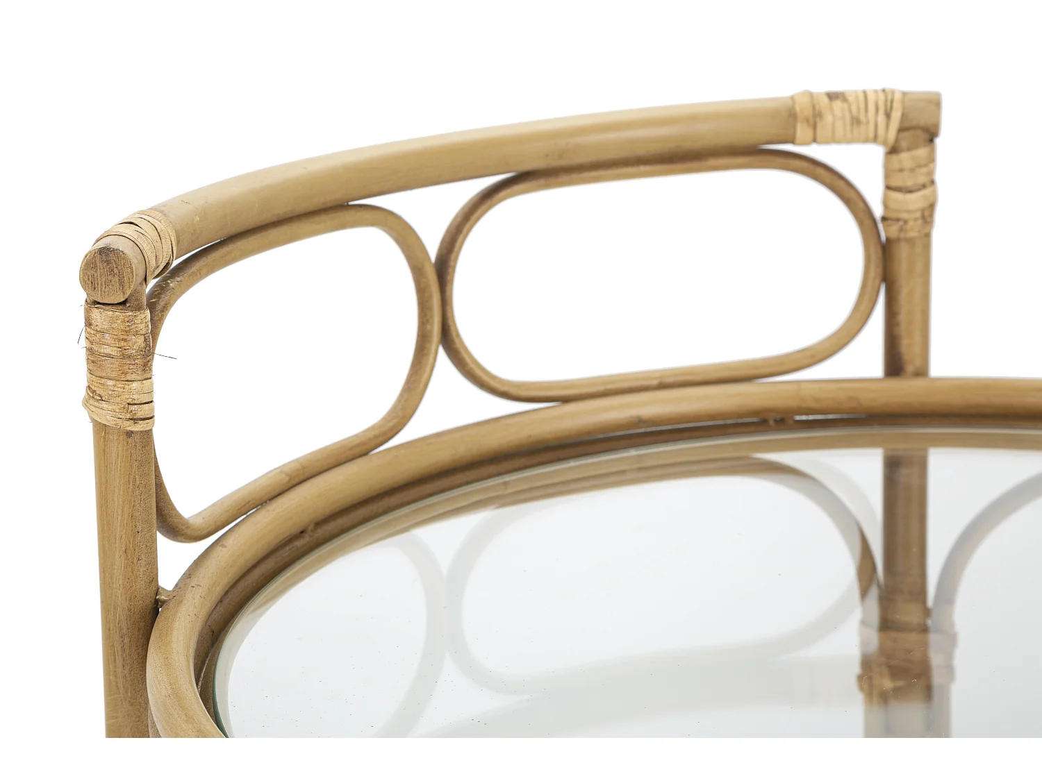 Ronde bruine metalen trolley Ø 51x74 cm