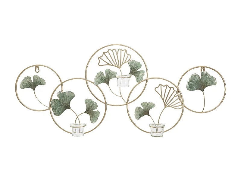 Bougeoir Mural en Métal "Greenery" 80cm Multicolore