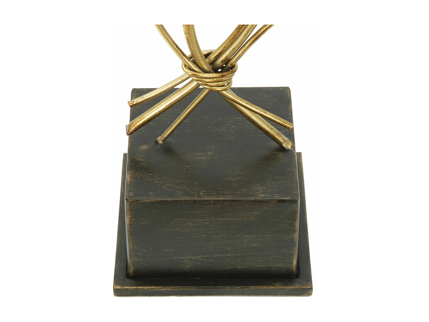 Bougeoir Design en Métal "Iris" 44cm Or