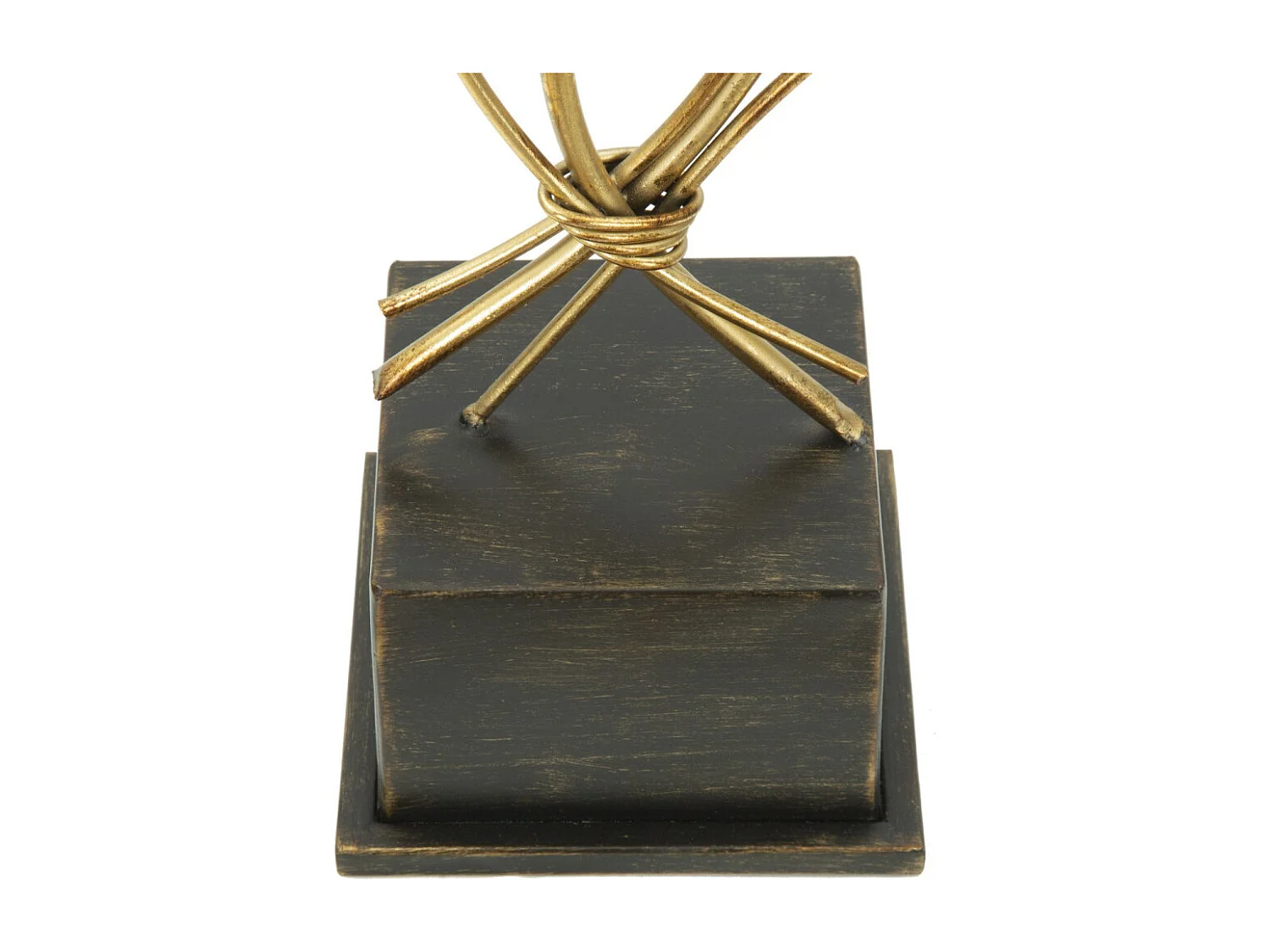 Gouden metalen kaarsenhouder met bladeren 29x12,5x44 cm