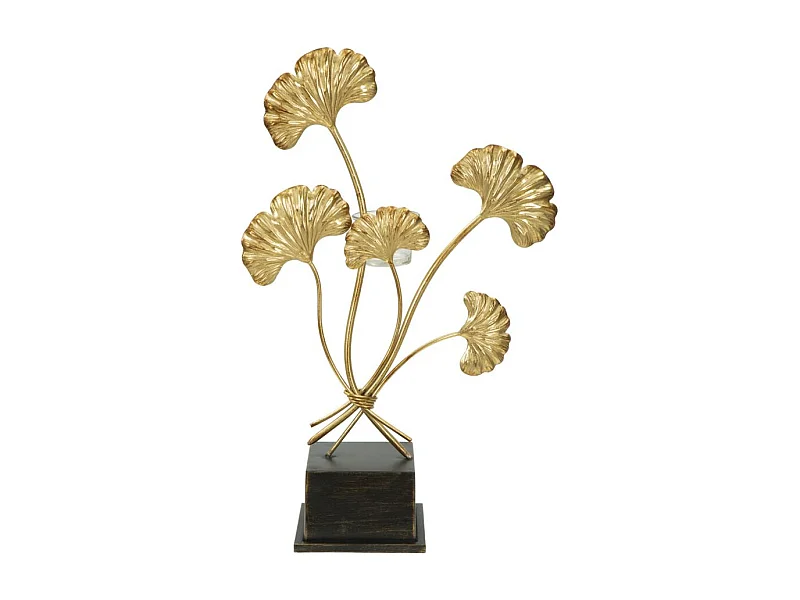 Bougeoir Design en Métal "Iris" 44cm Or