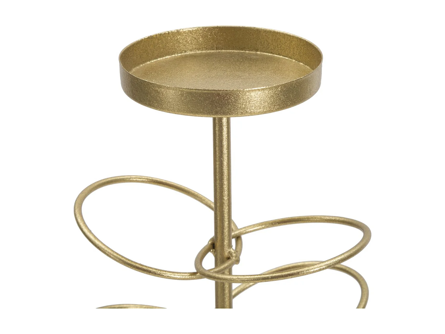 Portacandele in metallo dorato con base in marmo cm 14x13x46