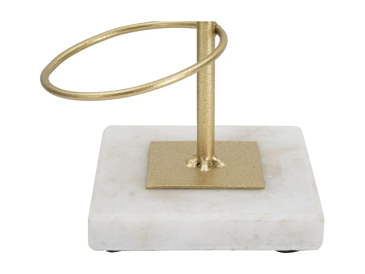 Bougeoir Design en Métal "Rings" 46cm Or