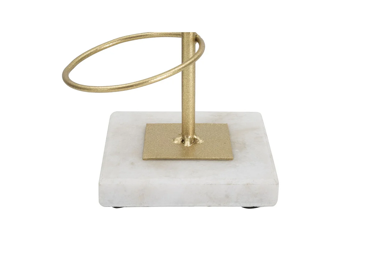 Bougeoir Design en Métal "Rings" 46cm Or