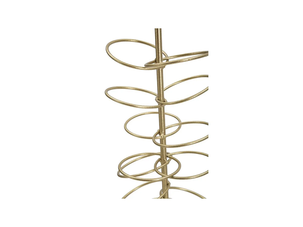 Bougeoir Design en Métal "Rings" 46cm Or