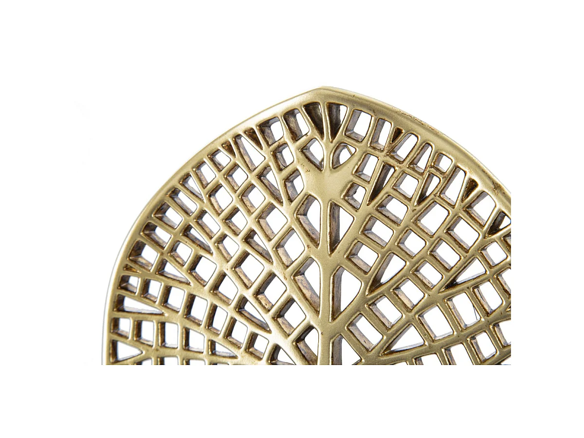 Wandkerzenhalter aus Kunstharz goldfarben Blatt 20x8x22,2 cm