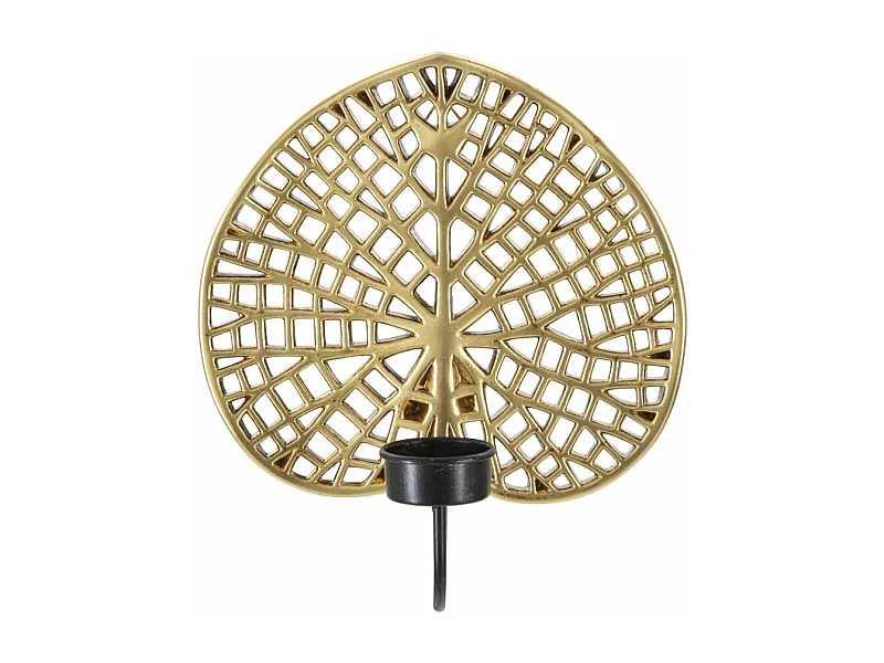 Bougeoir Mural Design "Lotus" 22cm Or