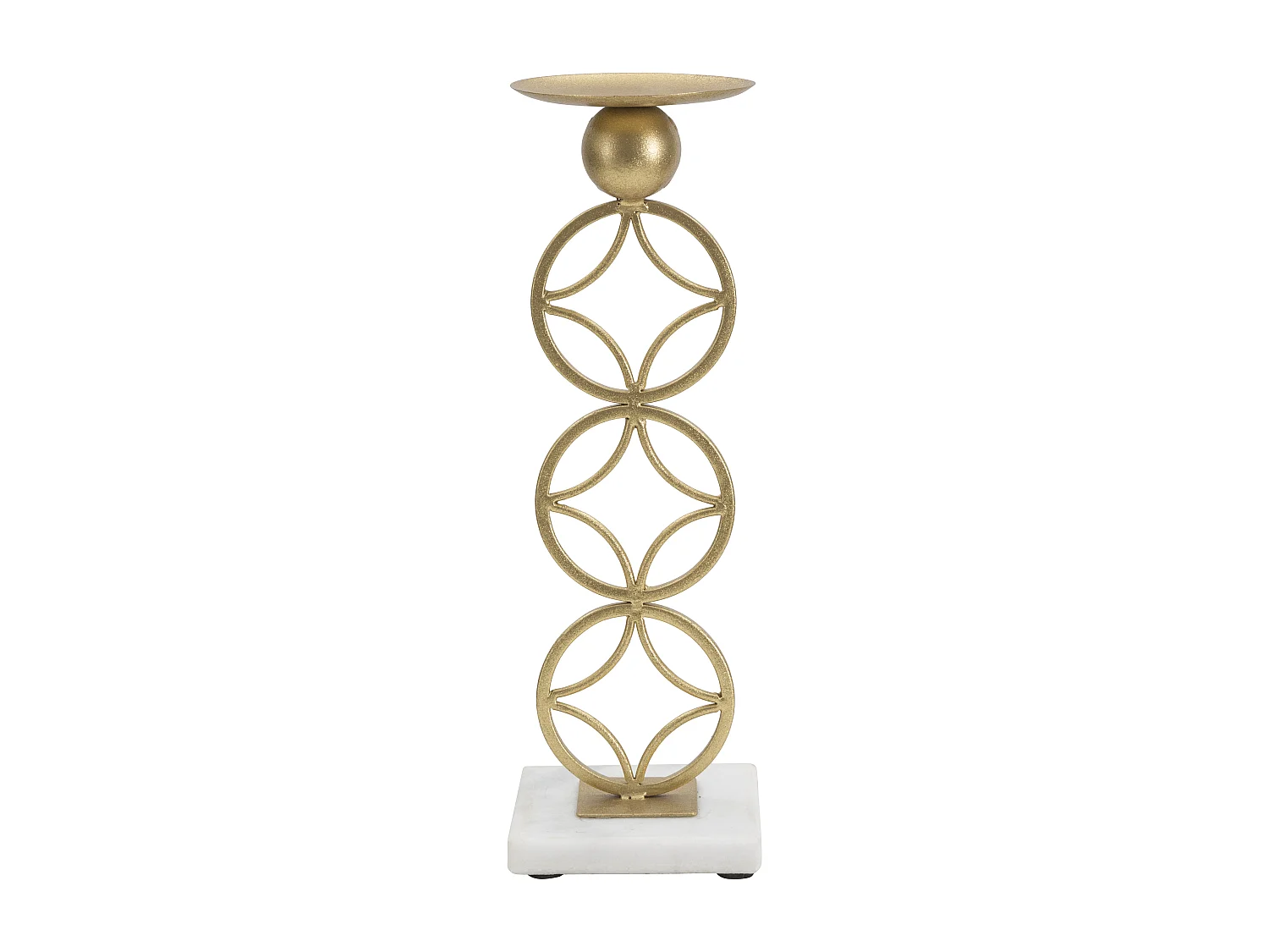 Bougeoir Design en Métal "Étoiles" 32cm Or