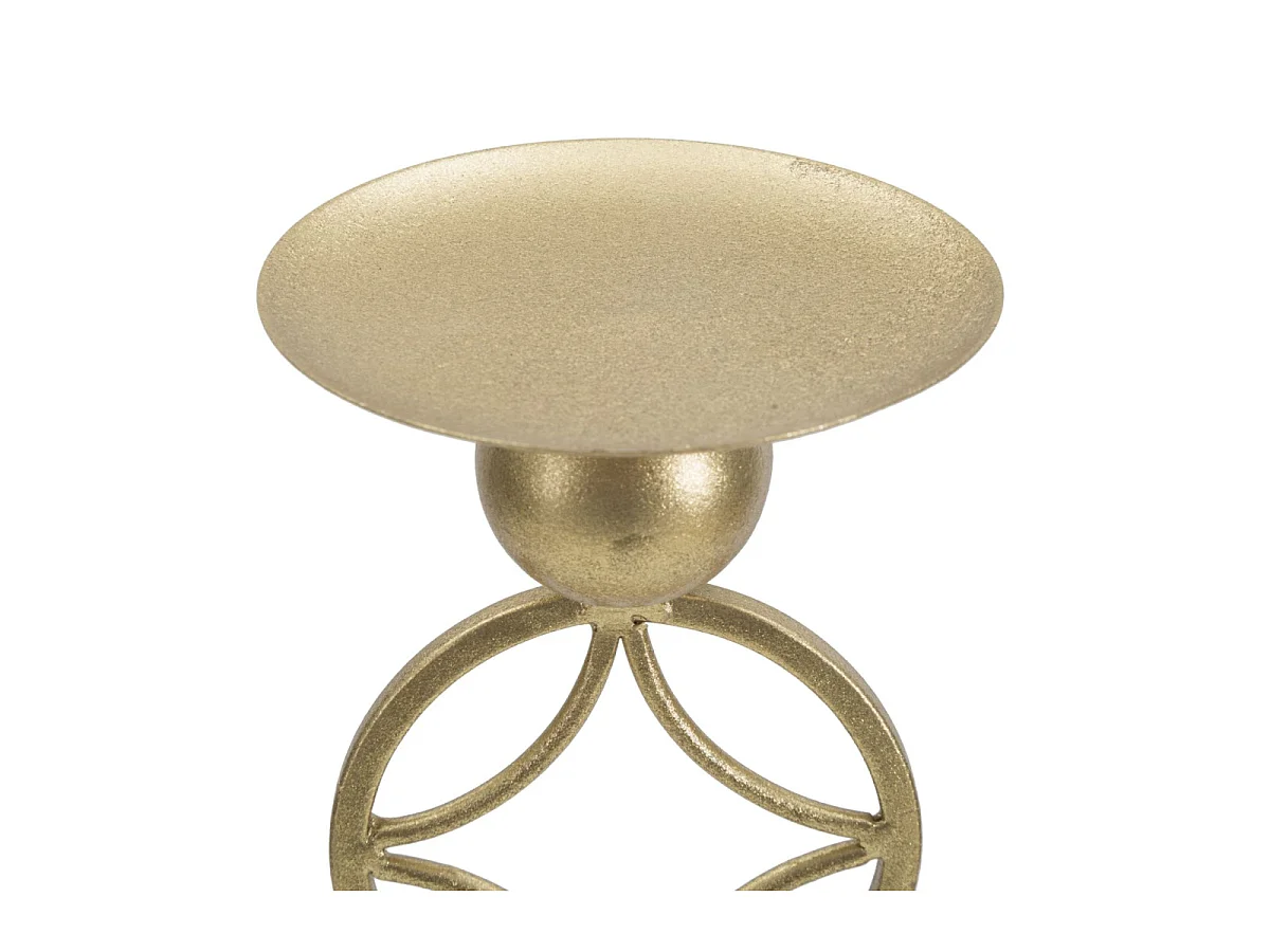 Bougeoir Design en Métal "Étoiles" 32cm Or