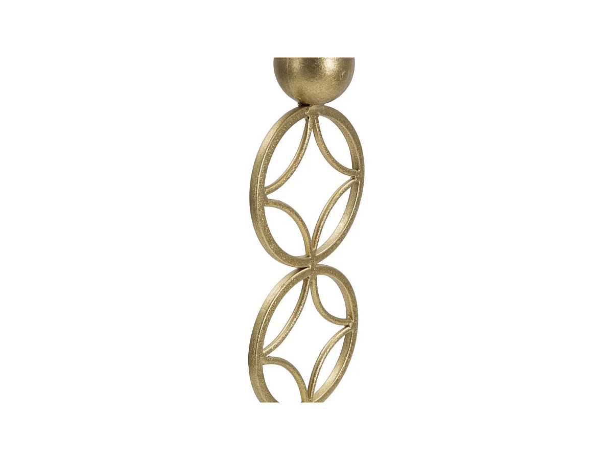 Bougeoir Design en Métal "Étoiles" 32cm Or