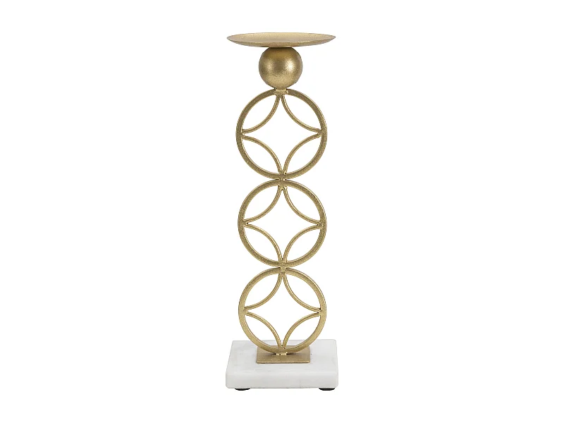 Bougeoir Design en Métal "Étoiles" 32cm Or