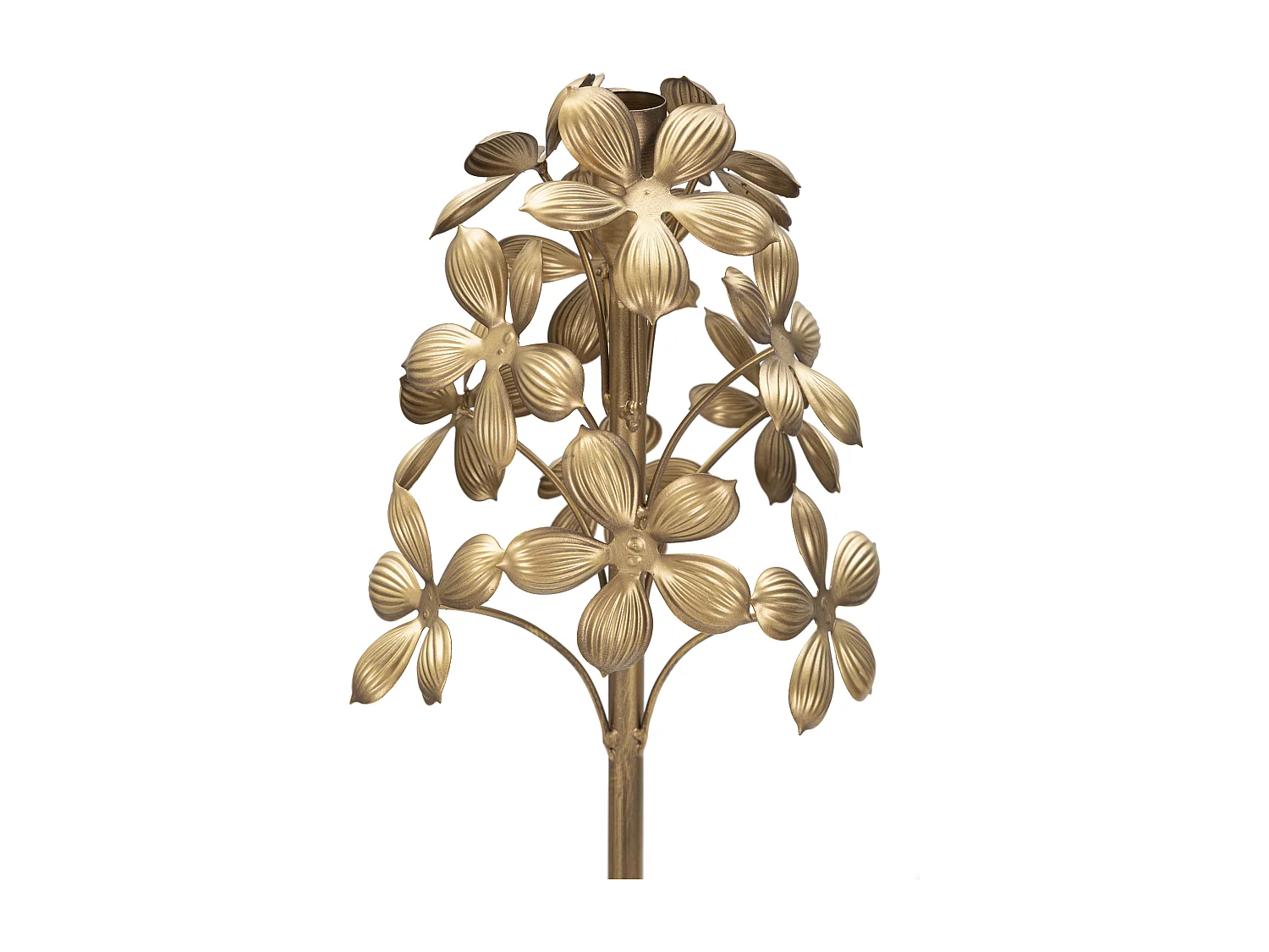 Bougeoir Design en Métal "Flowy" 118cm Or