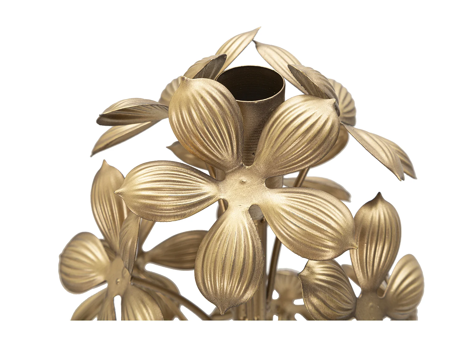 Bougeoir Design en Métal "Flowy" 118cm Or