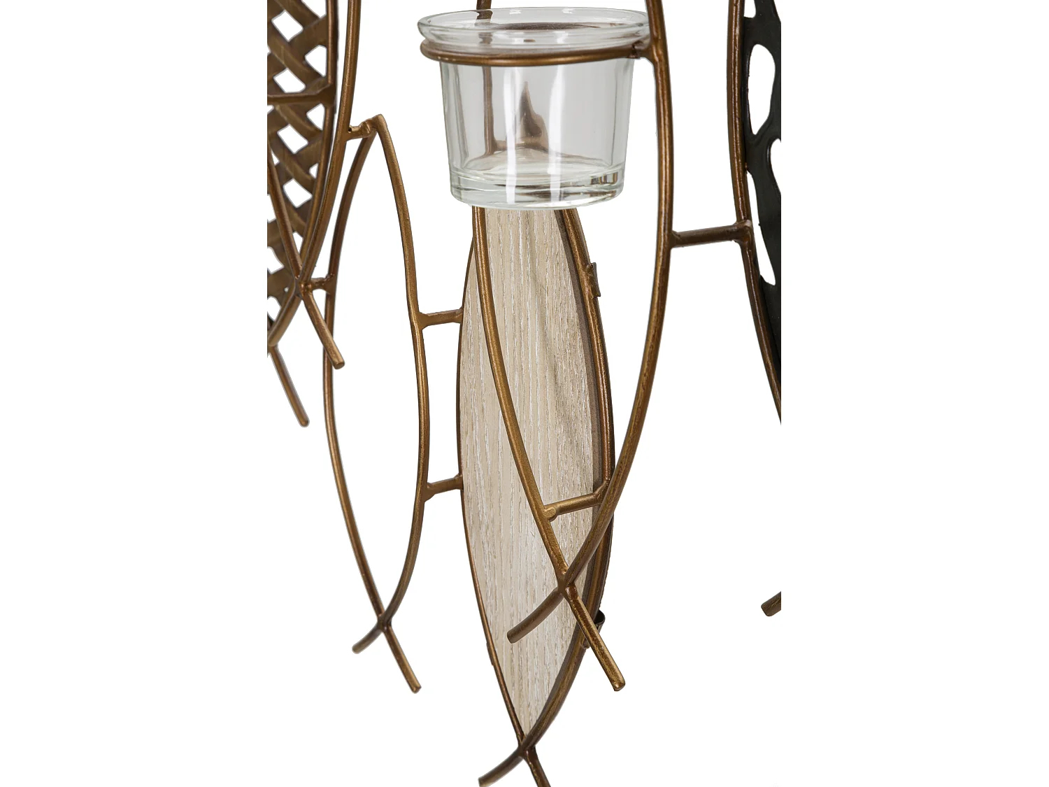 Photophore Mural en Métal "Poissons" 66cm Multicolore