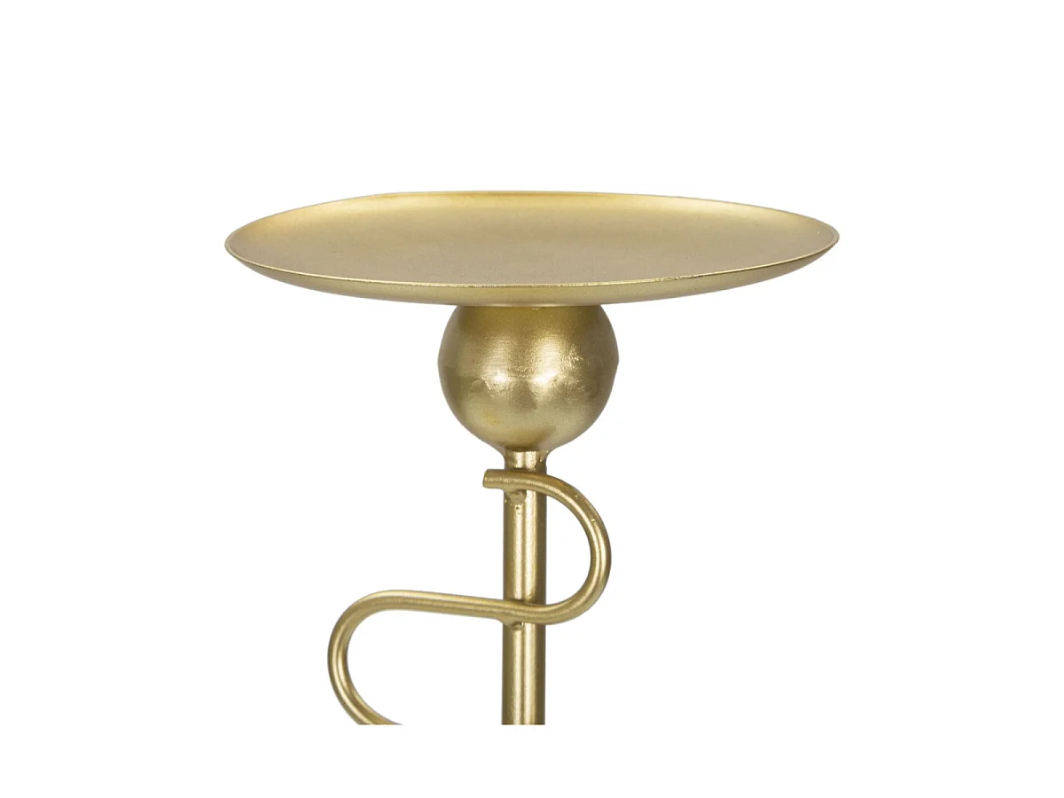 2er-Set Kerzenhalter aus Metall goldfarben 25x16x51 - 20x16x43 cm