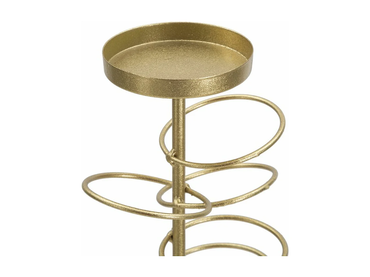 Bougeoir Design en Métal "Rings" 50cm Or