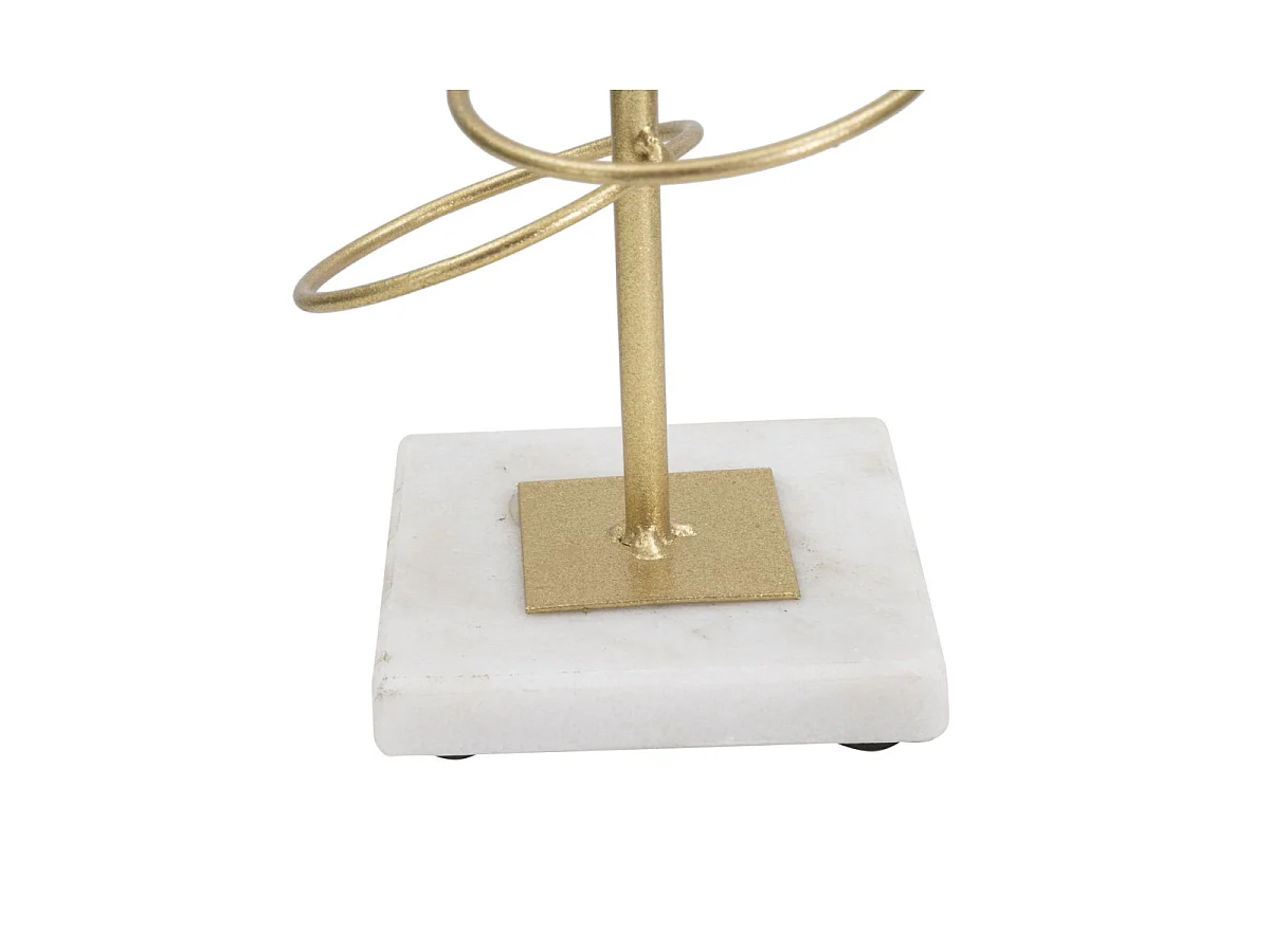 Bougeoir Design en Métal "Rings" 50cm Or