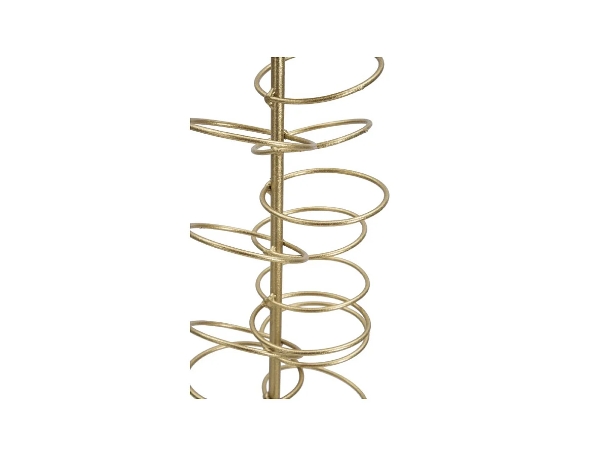 Bougeoir Design en Métal "Rings" 50cm Or