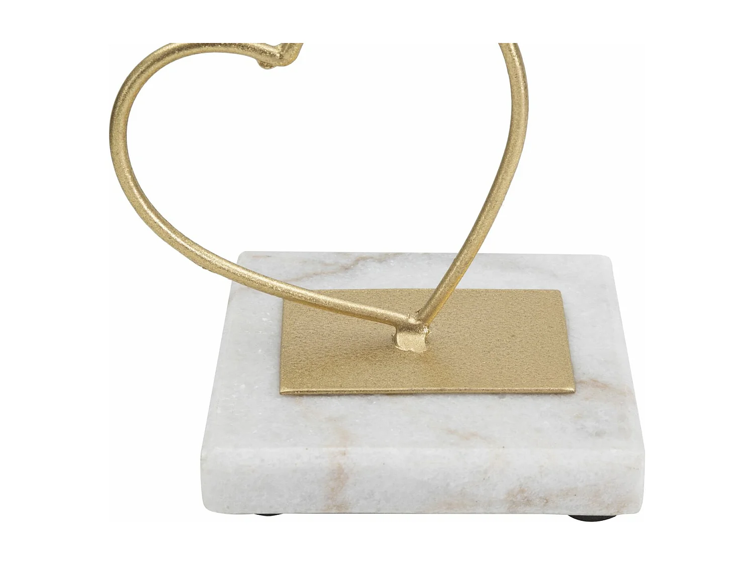 Bougeoir Design en Métal "Cœurs" 32cm Or