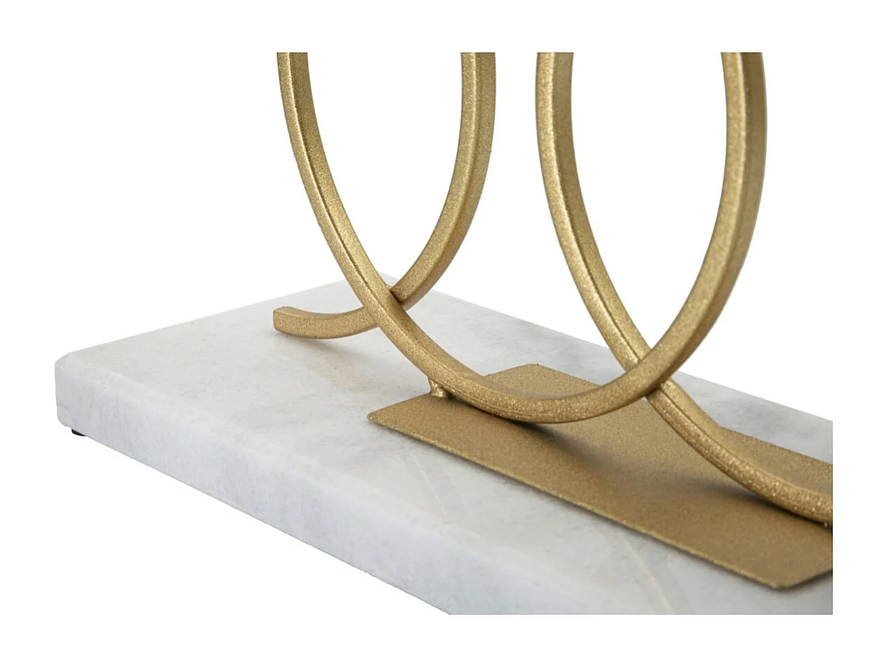 Bougeoir Design en Marbre "Infinity" 30cm Or