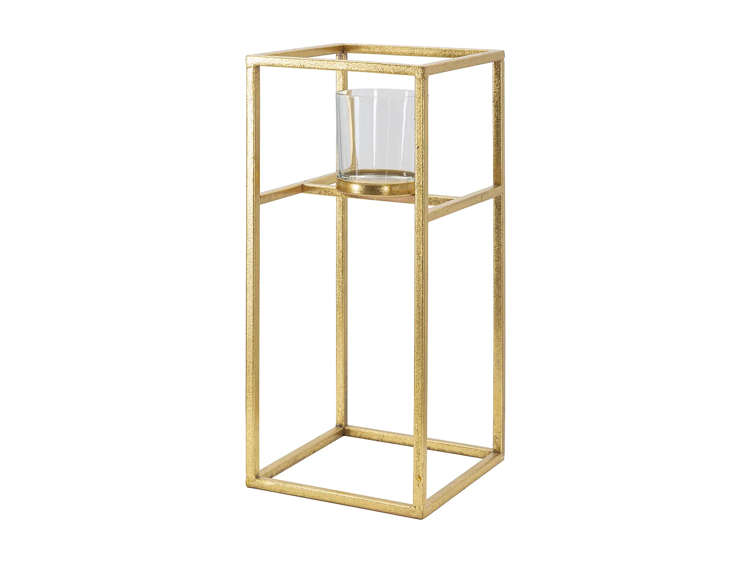 Bougeoir Design en Métal "Elegant" 35cm Or