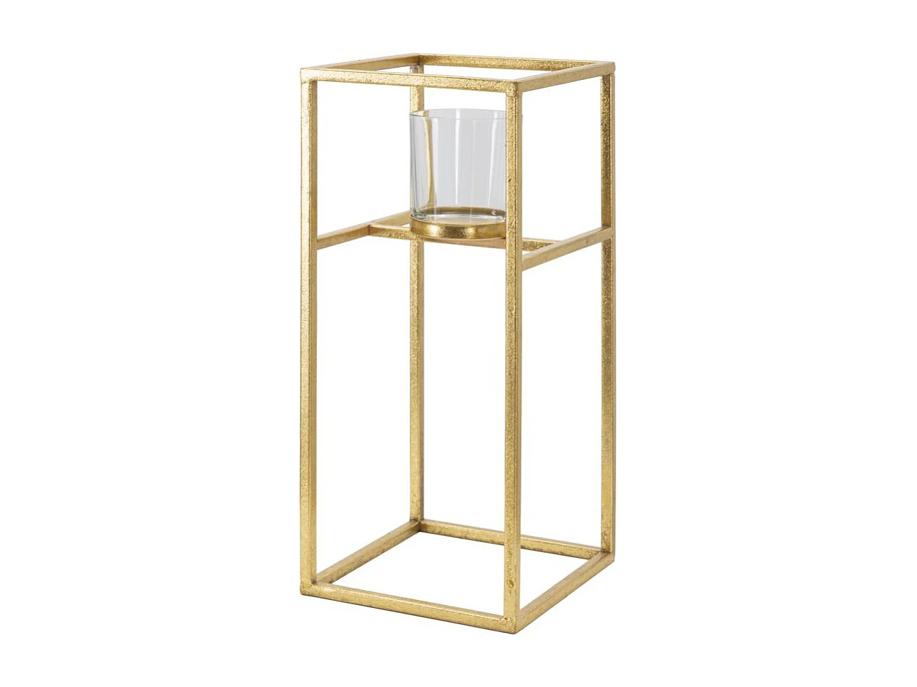 Bougeoir Design en Métal "Elegant" 35cm Or