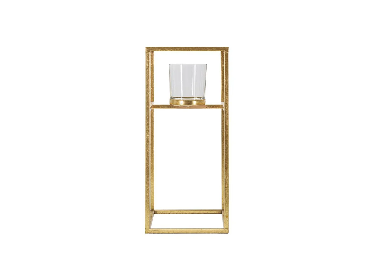 Bougeoir Design en Métal "Elegant" 35cm Or